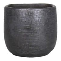 Muurpot Mira industrieel zwart D16 H14