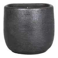 Muurpot Mira industrieel zwart D16 H14