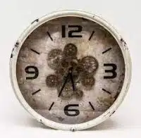 Klok Uurwerk 46x9.5x46cm. metaal wit