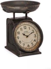 Klok metaal 'weegschaal' 20x23x25cm