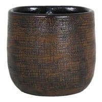 Muurpot Mira donkerbruin D16 H14