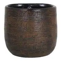 Muurpot Mira donkerbruin D16 H14