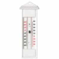 Muurthermometer Min-Max Kunststof wit 23x8x3cm