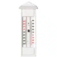 Muurthermometer Min-Max Kunststof wit 23x8x3cm