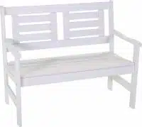 Boulogne 2-zitsbank wit 120cm