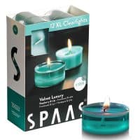 Maxi Theelichten Velvet Luxury blue 12 stuks