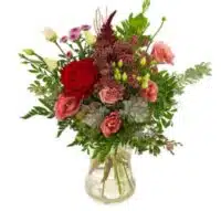 Veldboeket rood en roze