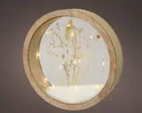 Micro LED frame light naturel droogbloemen warm wit H38,5cm 40L