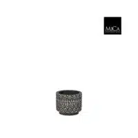 Kjeld Pot rond zwart H6.5 D7.5