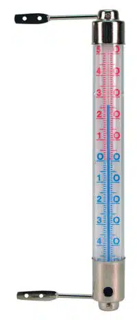 Kozijnthermometer Metaal H20x2.5x2.5cm