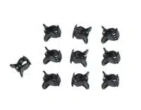 Ochideeënclips zwart 10 stuks