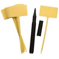 Plaatetiketten inclusief Tuinstift geel 10 stuks