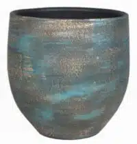 Pot Madeira blauw goud D14 H13
